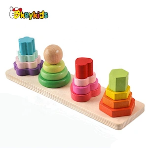2021 New design Learning color and shapes wooden matching toys for kids W13E166