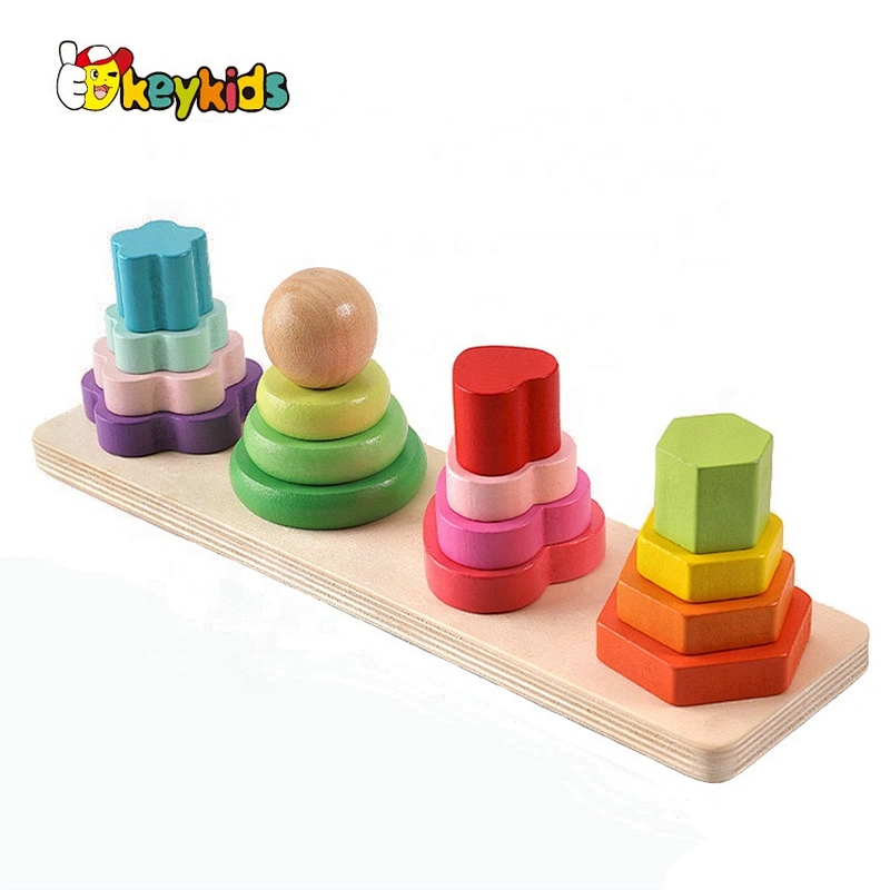 2021 New design Learning color and shapes wooden matching toys for kids W13E166