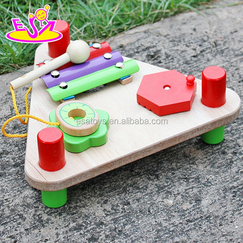 new design multi-functional wooden musical toys for toddlers W07A103