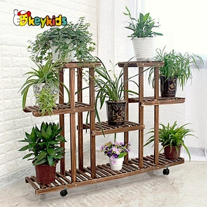 wholesale white wooden ladder plant stand for indoor outdoor W08H112B