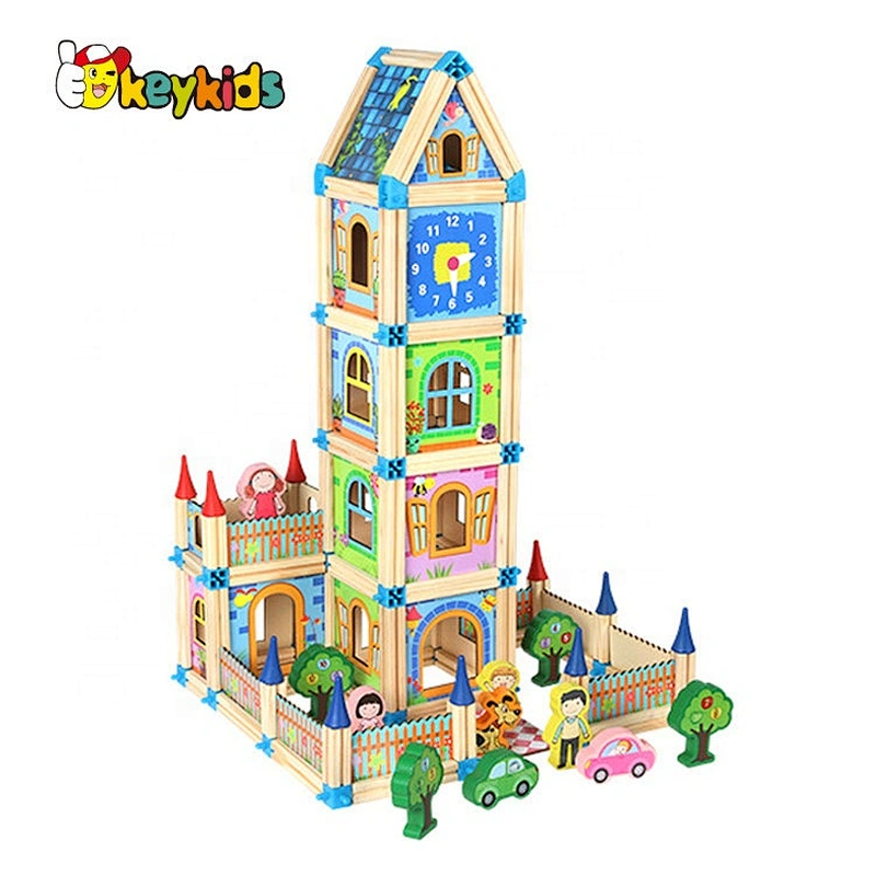 Customize colored wooden tangram puzzle for kids W11D011
