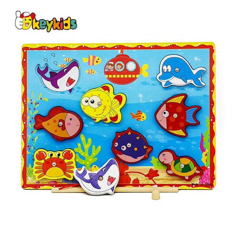 New hottest educational wooden sea life jigsaw puzzles for baby W14D076
