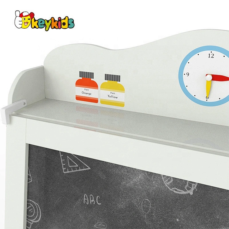 Customize multi function kids wooden drawing table with chair W08H305