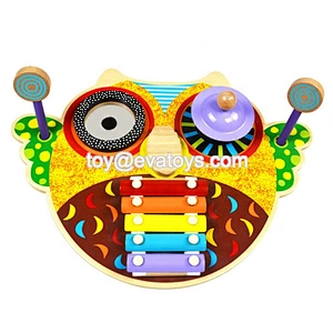 2019 new children wooden musical instrument,cheap hot selling wooden toy drum