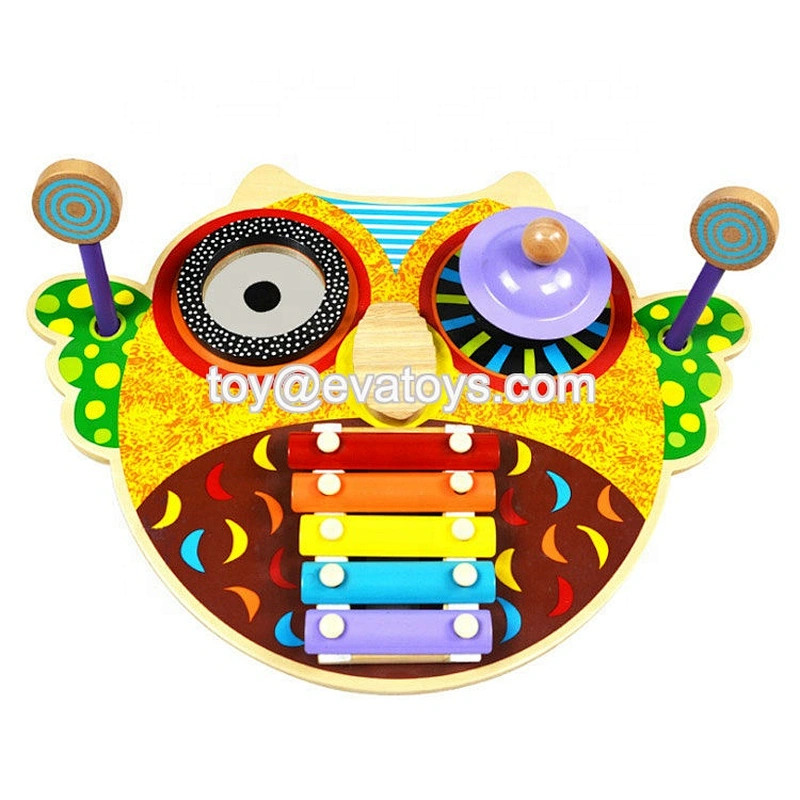 2019 new children wooden musical instrument,cheap hot selling wooden toy drum