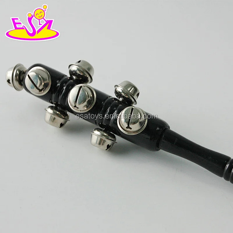 Wholesale cheap black wooden baby rattle toys with high quality W07I126