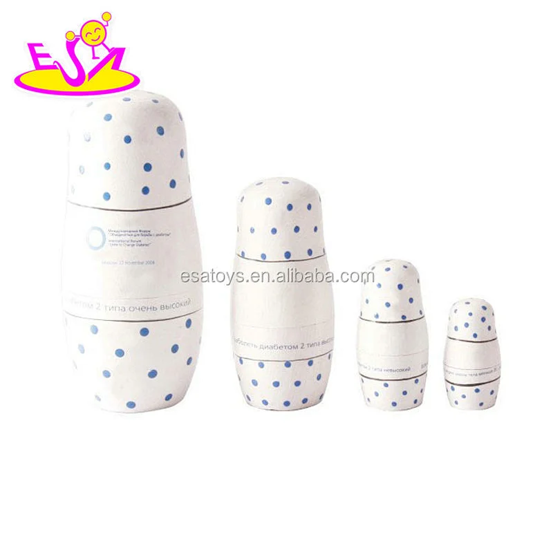 Customize wood crafts wooden Russian nesting dolls with high quality W06D084