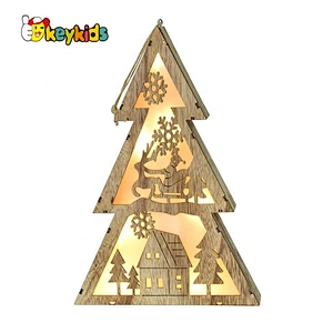 wholesale LED wooden christmas tree lights for decorations W09D078