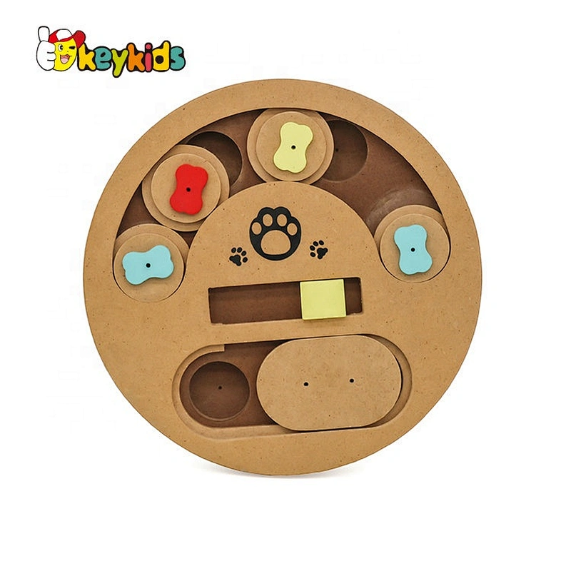 Customize creative wooden dog puzzle toys for interactive W06F138