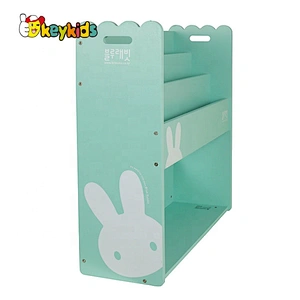 2021 Customize school furniture wooden nursery bookshelf for kids children W08C319