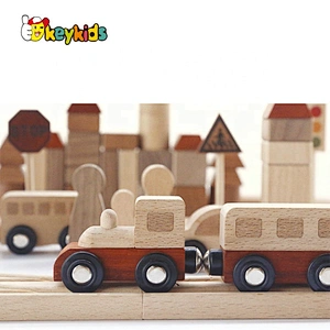 2021 New released preschool diy wooden toy train track for kids W04C206