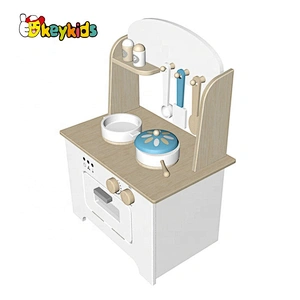 New design interactive pretend play mini wooden kitchen toy for kids W10C634