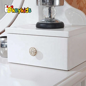 Wholesale Cheapest Wooden Toy Dressing Table With Mirror And Stool W08H017