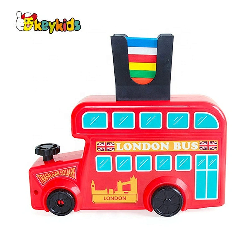 2020 wholesale preschool wooden domino laying train for kids W15A081C