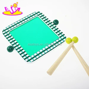 New arrival kids wooden Musical Drum Toy, Music instrument wooden drum toy for Christmas W07J035
