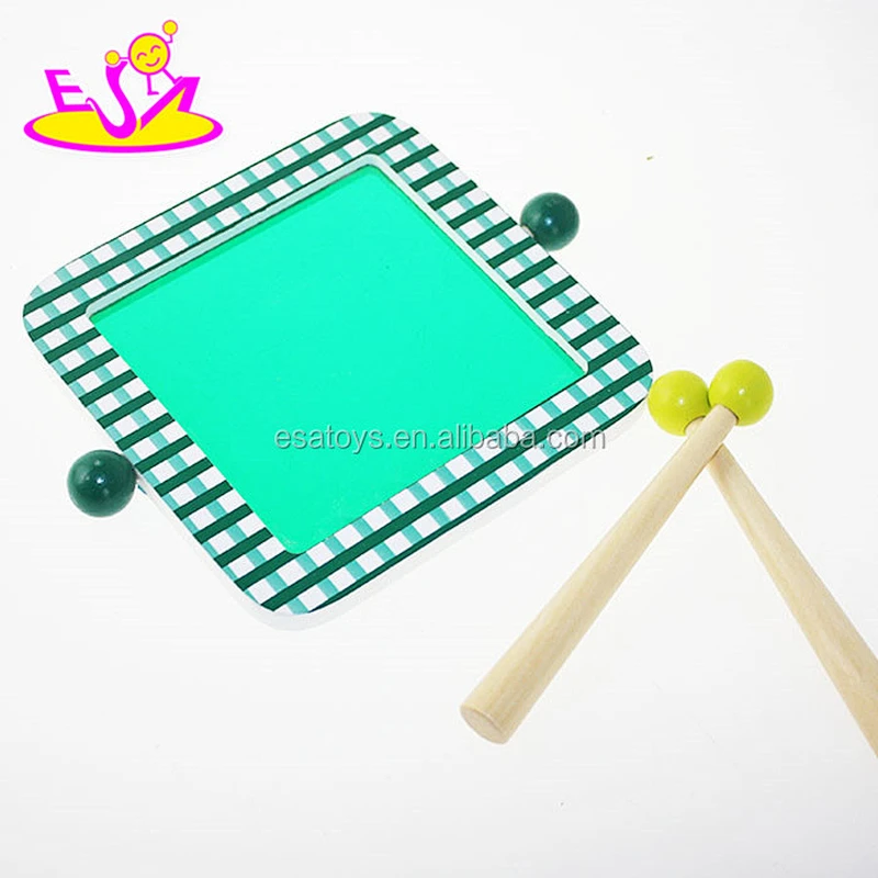 New arrival kids wooden Musical Drum Toy, Music instrument wooden drum toy for Christmas W07J035