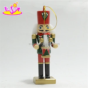 New hottest Christmas ornaments wooden nutcracker soldier for kids W02A206