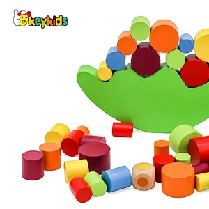 2021 Hot selling early educational toys wooden block balance game for children W11F095