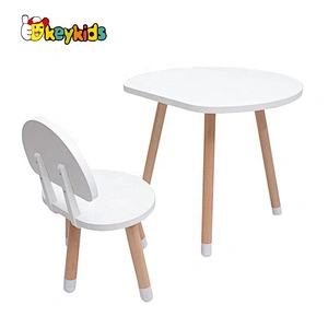 High Quality White Wooden Kids Table Stool W08G273B