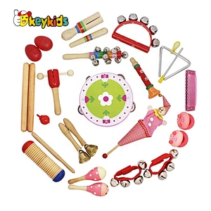 Wholesale 22 Pcs Wooden Activity Baby Drum Set W07A167