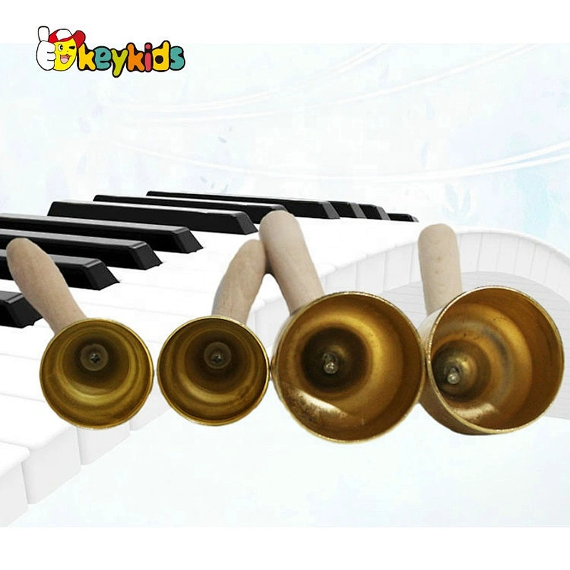 Newest educational wooden Hand the bell music instrument for kids W07I180