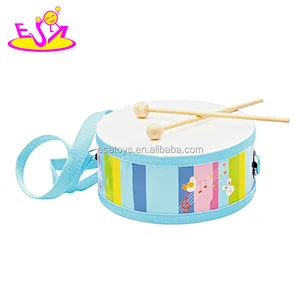 Promotional lovely wooden mini kids drum kit with 2 sticks W07J040