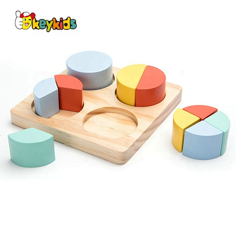 Customizable Colored Wooden Learning Blocks Geometric Shape W13D264