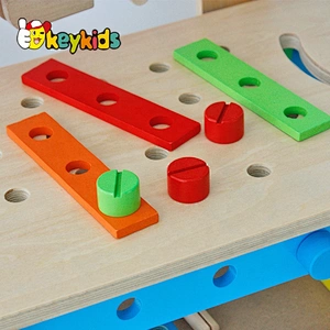 New children pretend play tool kit toys wooden kids tool bench W03D083