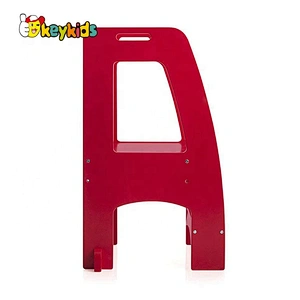 high quality red wooden toddler kitchen helper for wholesale W08G283