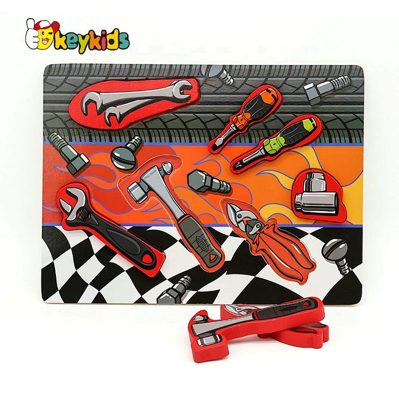 Best educational shape matching wooden chunky puzzle with customize W14D072