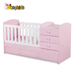 high quality white wooden newborn cot /cradle for infant W08E035