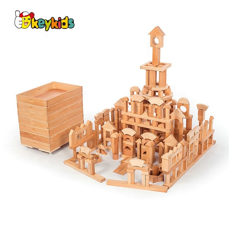 New Arrival 420 Pcs Outdoor Wooden Building Blocks Set For Kids W01D054
