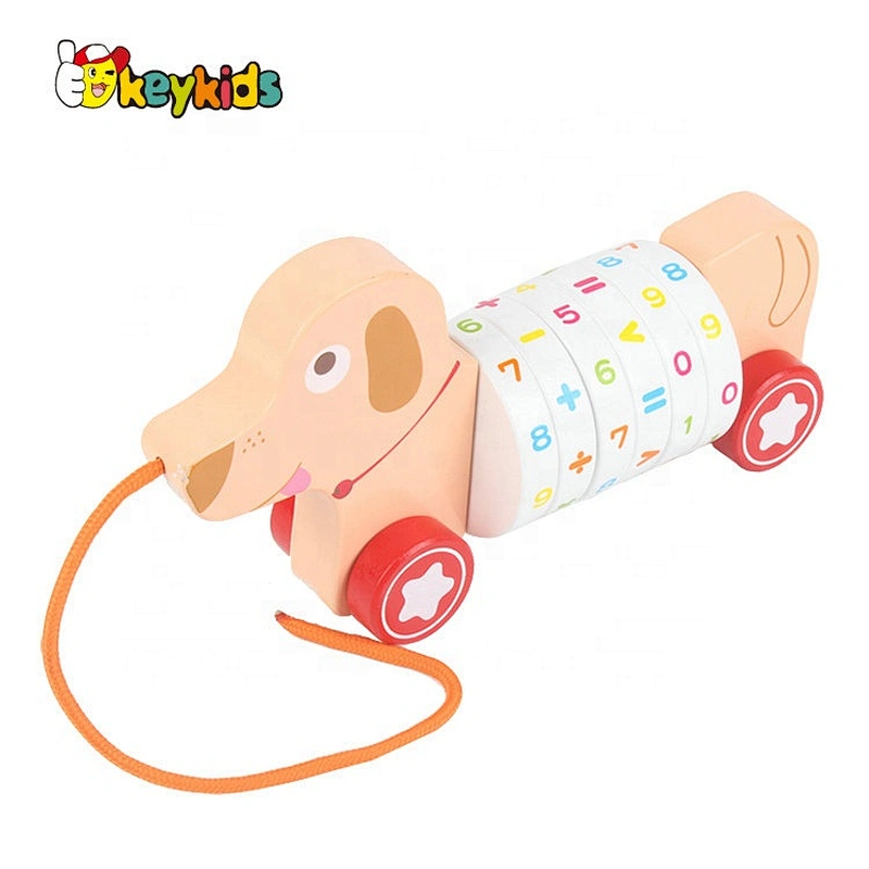 2020 Hot Selling Educational Wooden Crocodile Pull Toy For Kids W05B191