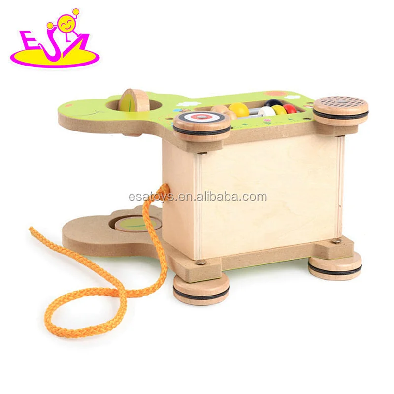 New hottest funny wooden pull along toys cars for kids W05B166