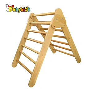 2020 New sale indoor playground wooden climbing frame with slide W01F004