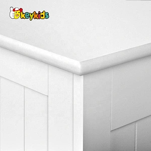 High quality small wooden white toy chest for kids W08C278