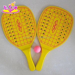 Customize children wooden beach bat set for promotional W01A098