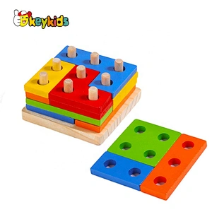 2021 New design Learning color and shapes wooden matching toys for kids W13E166