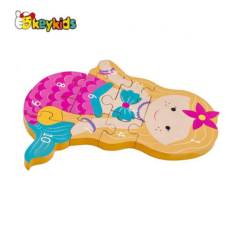 Customize lovely wooden mermaid jigsaw puzzle for kids W14D121