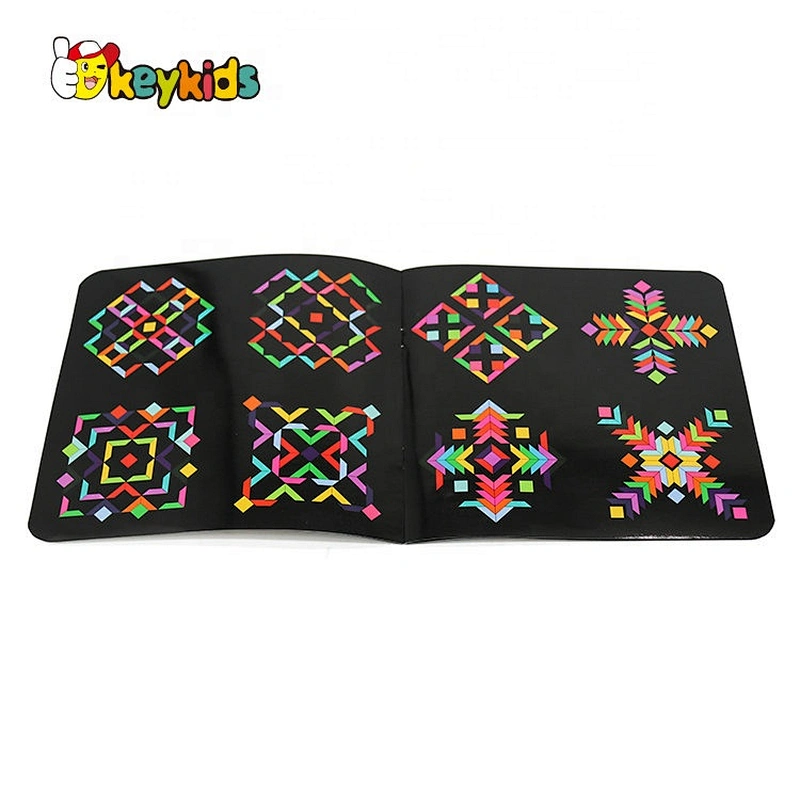 2021 Hot selling colored wooden shaped jigsaw puzzles for kids W14A255