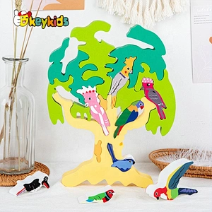 2021 New released educational shaped wooden tree puzzle for children W14D228