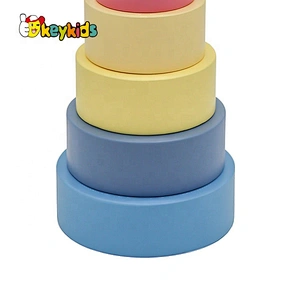 2021 Customize educational wooden stack up cup toys for kids W13D296