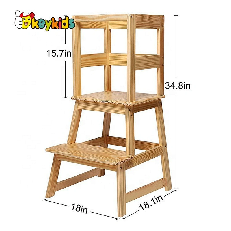 high quality 2 step wooden small step stool for toddlers W08G281