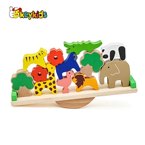 Educational Wooden Animals Kids Balance Blocks For Children W11F052