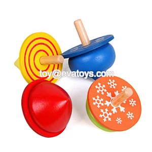 New hottest classic wooden spinning top toy for kids W01A343A