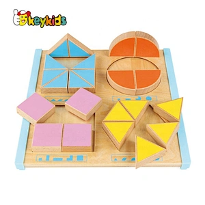 Top fashion educational DIY wooden tangram set for kids W12F052