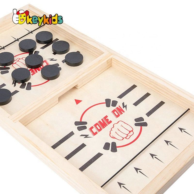 high quality 2 in 1 folding wooden sling puck board game for kids W11A119
