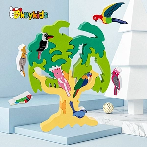 2021 New released educational shaped wooden tree puzzle for children W14D228