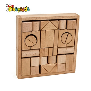 2019 Top sale 35 pieces kids wooden building blocks toys for wholesale W13A174