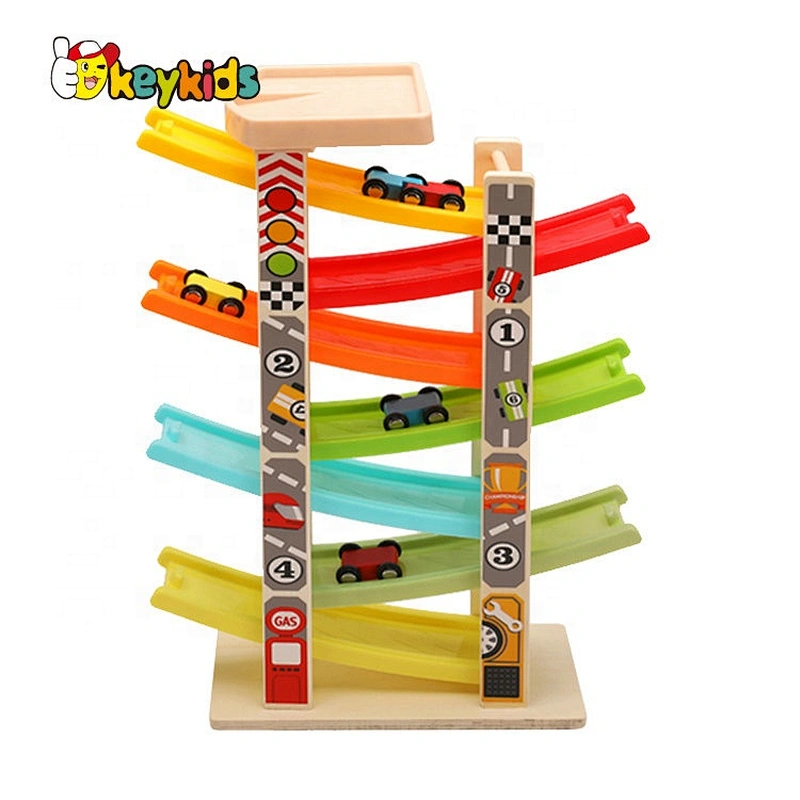 2020 New Released Wooden Mini Toy Car Ramp For Toddlers W04E098